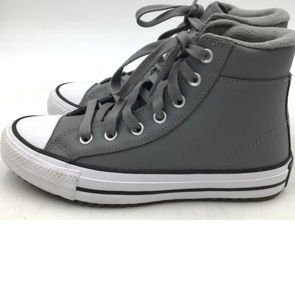 Converse Chuck Taylor 168869C Gray Leather High Top Tennis -Sz 5 men/Sz … - Picture 4 of 5